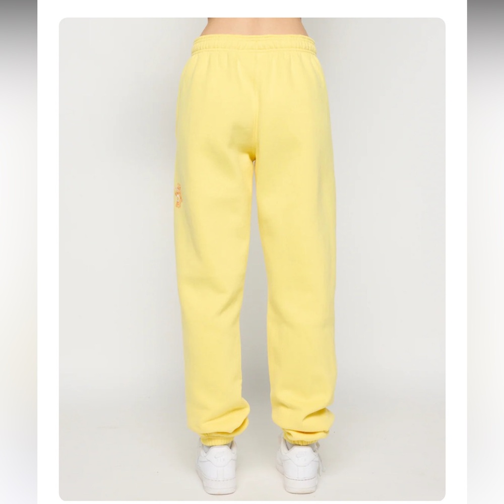 NWT L Samii Ryan Care Bears & Strawberry Shortcake Offer Kindness Yellow Joggers - Picture 6 of 10